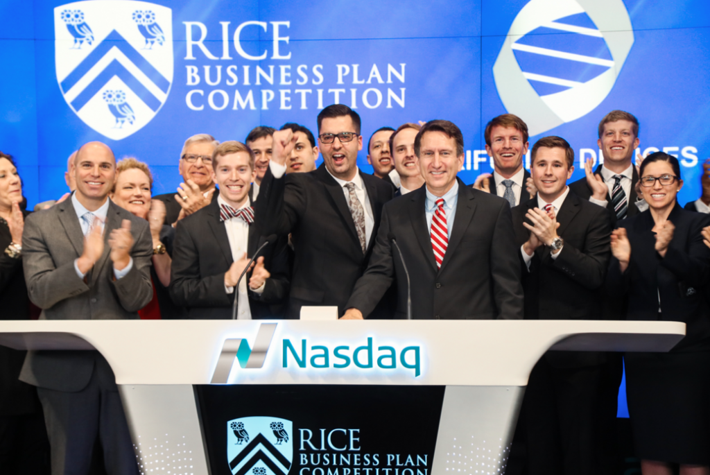 Image via NASDAQ TriFusion Devices ring opening bell